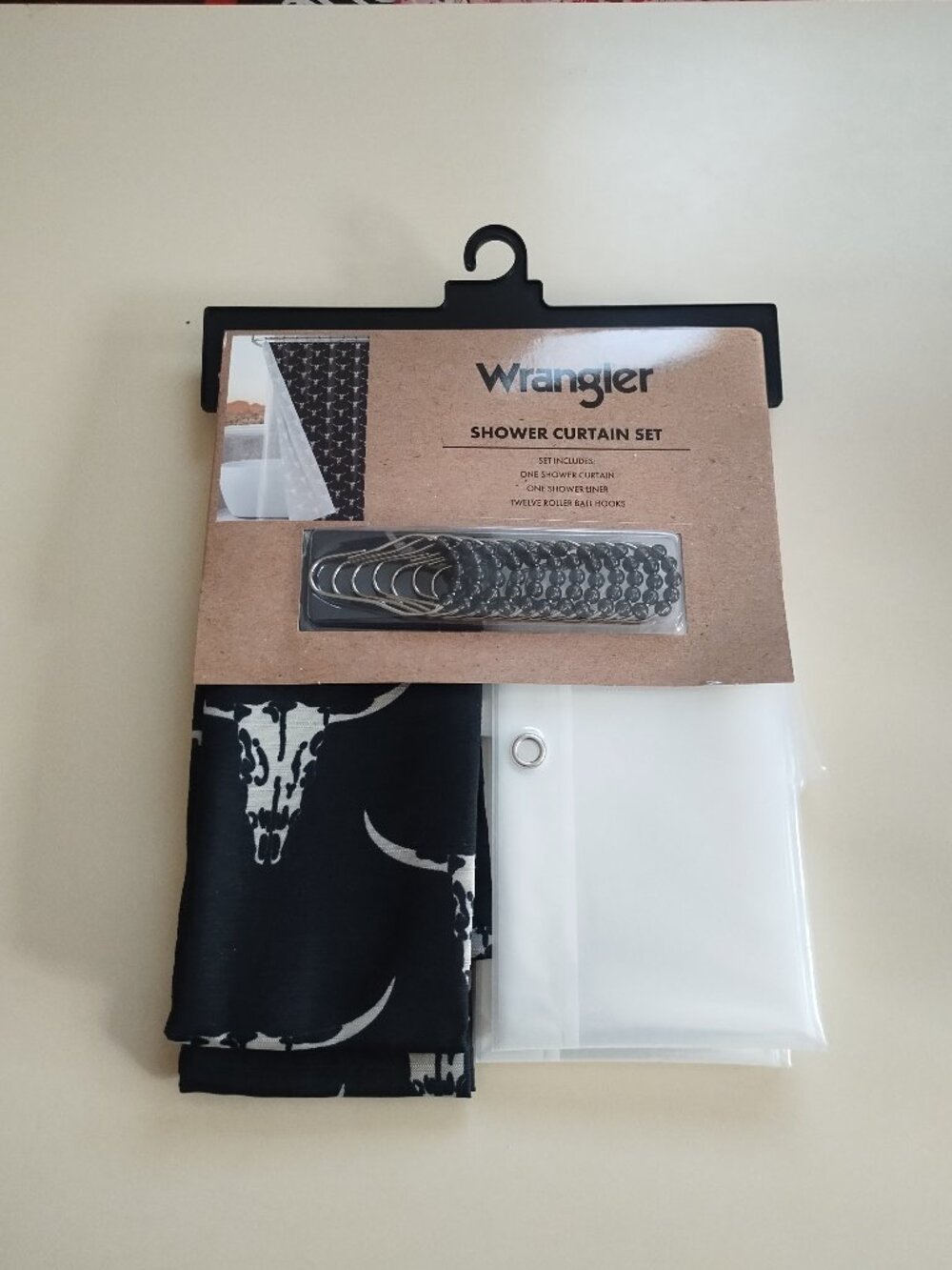 Wrangler longhorn shower curtain